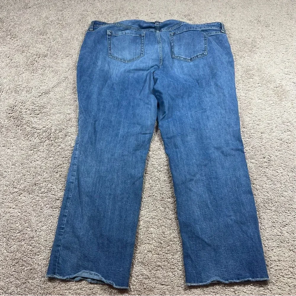 Torrid Jeans Womens Blue Denim Boyfriend Distressed Straight Leg Stretch Size 20 - Picture 7 of 7